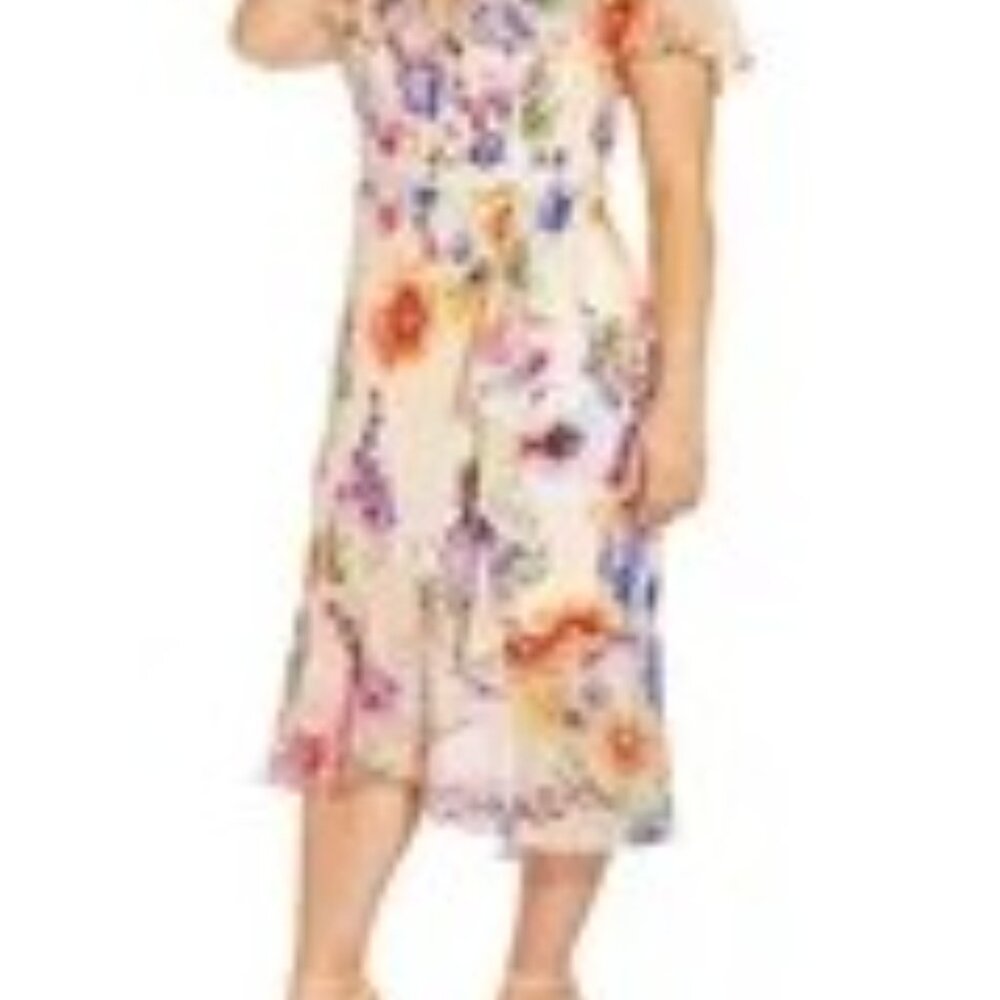 Floral Faux Wrap Dress - Picture 2 of 4